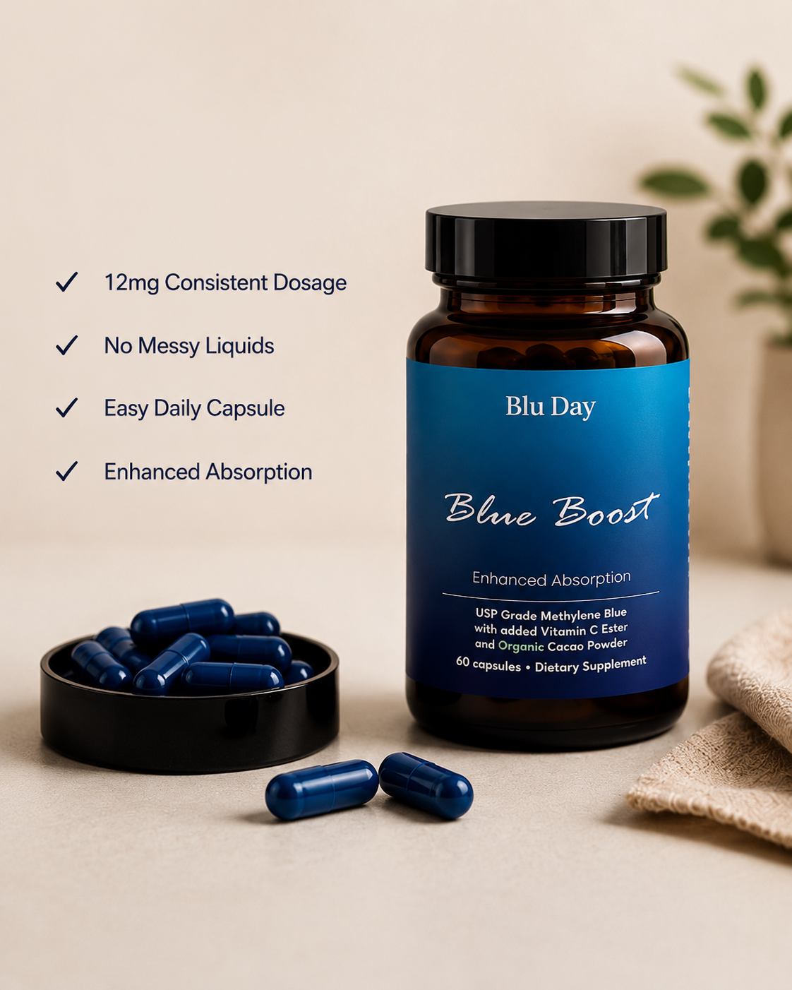 Blue Boost — Daily Methylene Blue Support in One Capsule (60 Count)